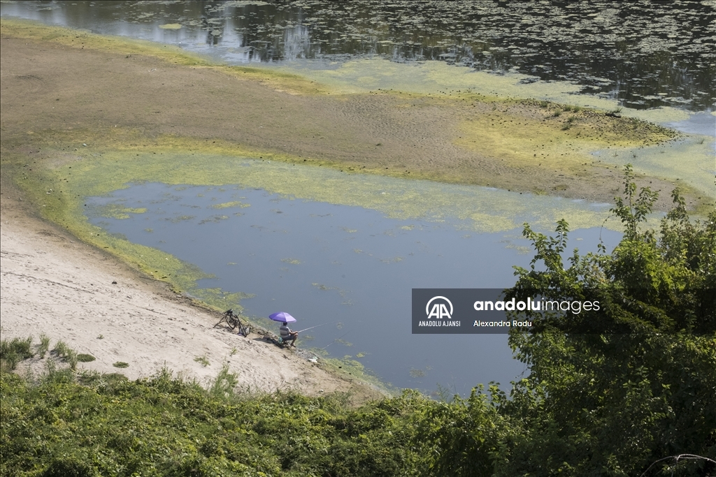 Romanya'daki Tuna Nehri'nde kuraklık nedeniyle su seviyesi düştü