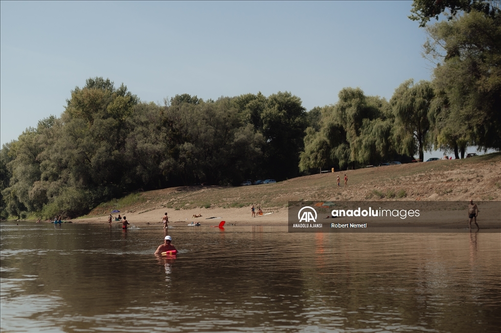 Slovakya'daki Tisza Nehri'nde kuraklık nedeniyle su seviyesi düştü