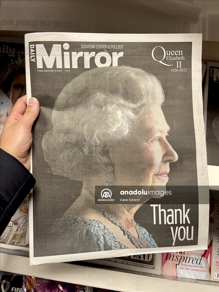 The passing of Queen Elizabeth II hits the headlines of newspapers in United Kingdom