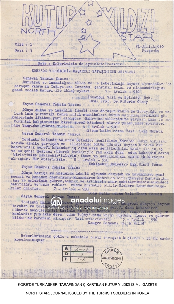 Türkiye'nin Kore Savaşı'na verdiği desteğin üzerinden 72 yıl geçti