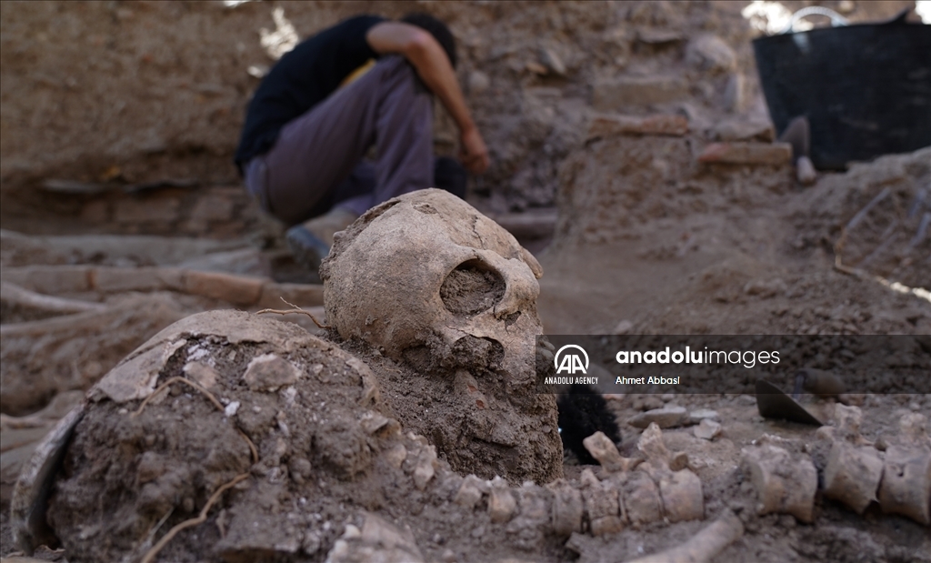 Archaeologists unearthed a large number of human remains at an excavation site in Granada, southern Spain