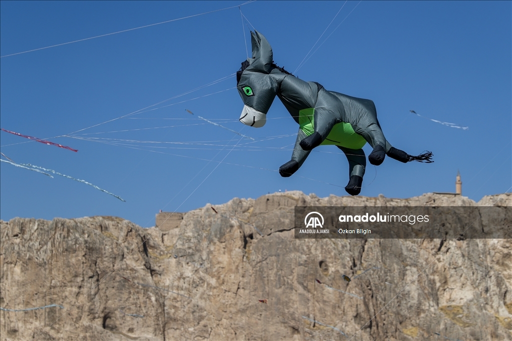 Çocukların uçurduğu uçurtmalar Van'ın semalarını renklendirdi