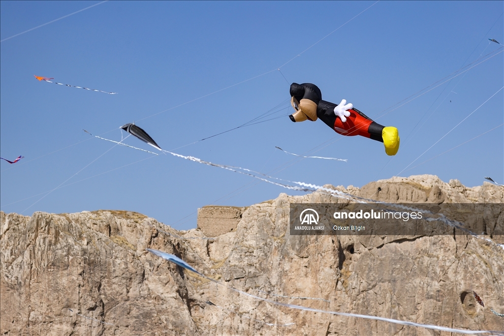 Çocukların uçurduğu uçurtmalar Van'ın semalarını renklendirdi