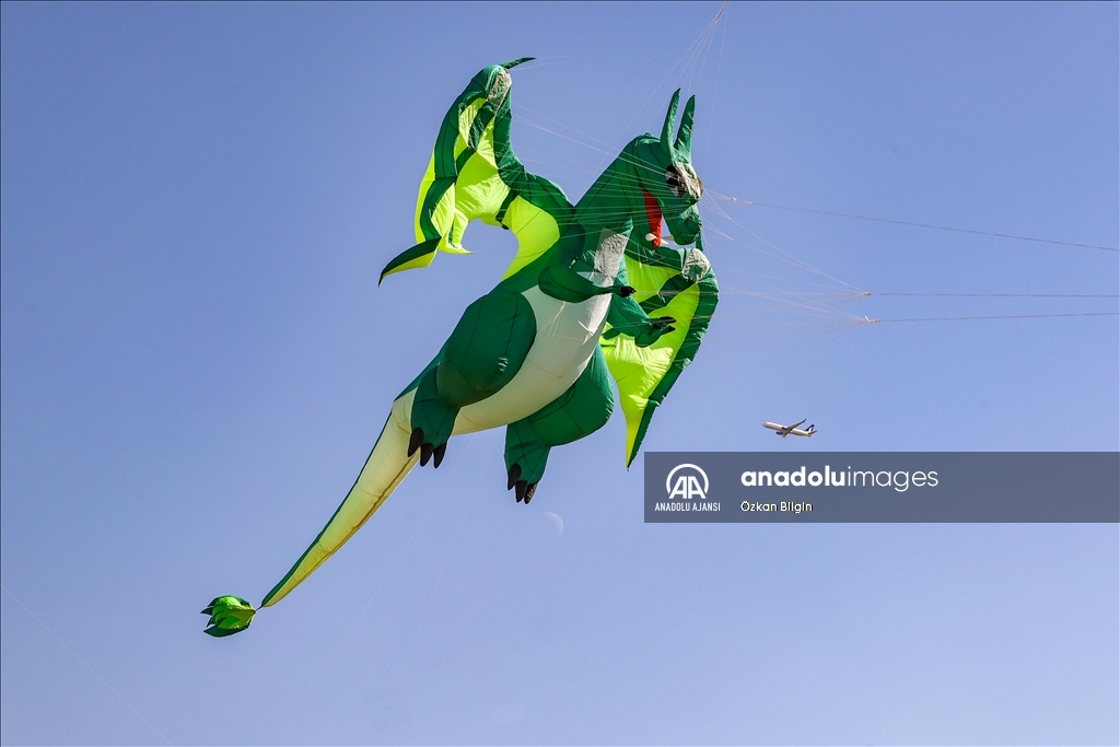 Çocukların uçurduğu uçurtmalar Van'ın semalarını renklendirdi