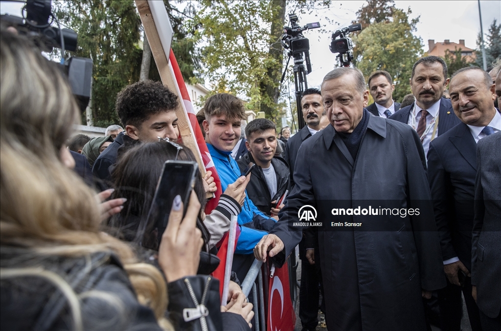 Cumhurbaşkanı Recep Tayip Erdoğan Prag'da