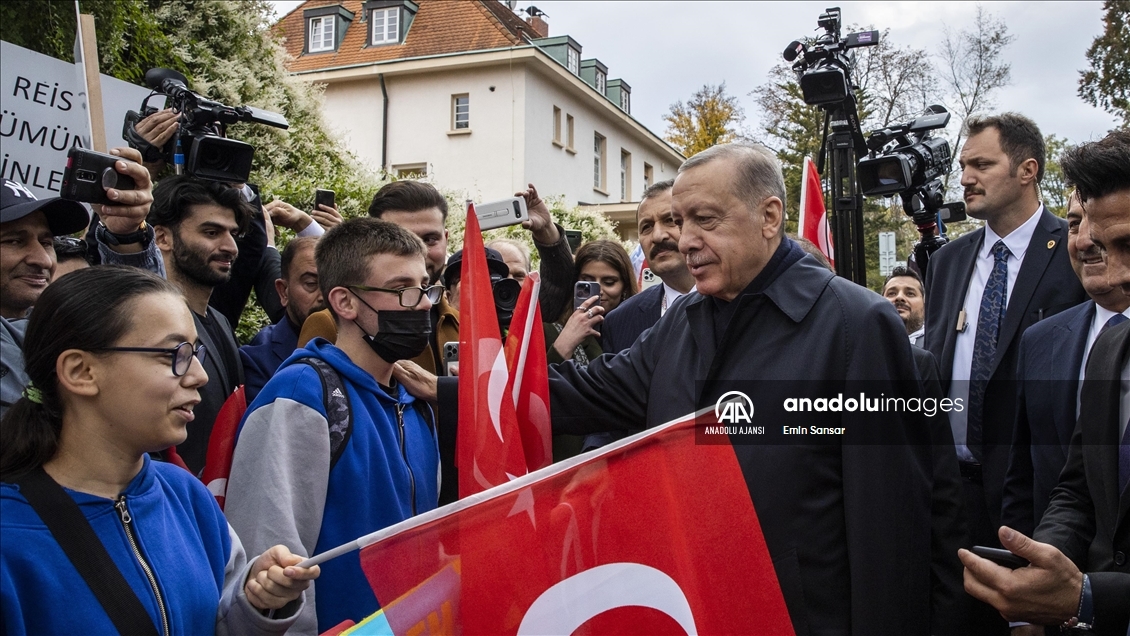 Cumhurbaşkanı Recep Tayip Erdoğan Prag'da