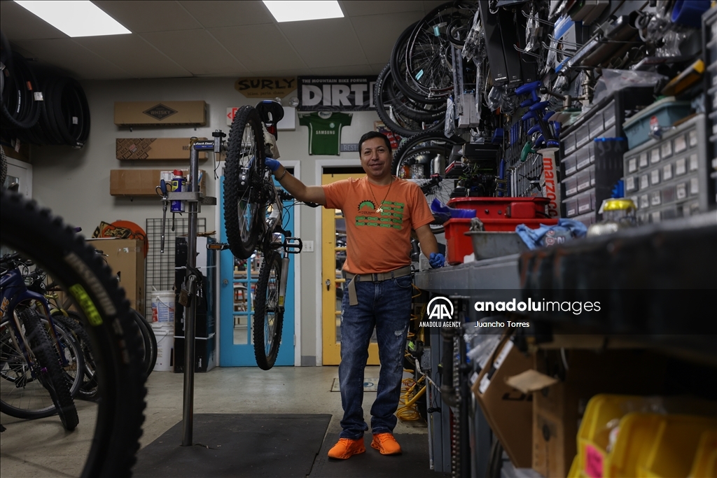 Hispanic cyclist Wilson Beltran in Port Jervis