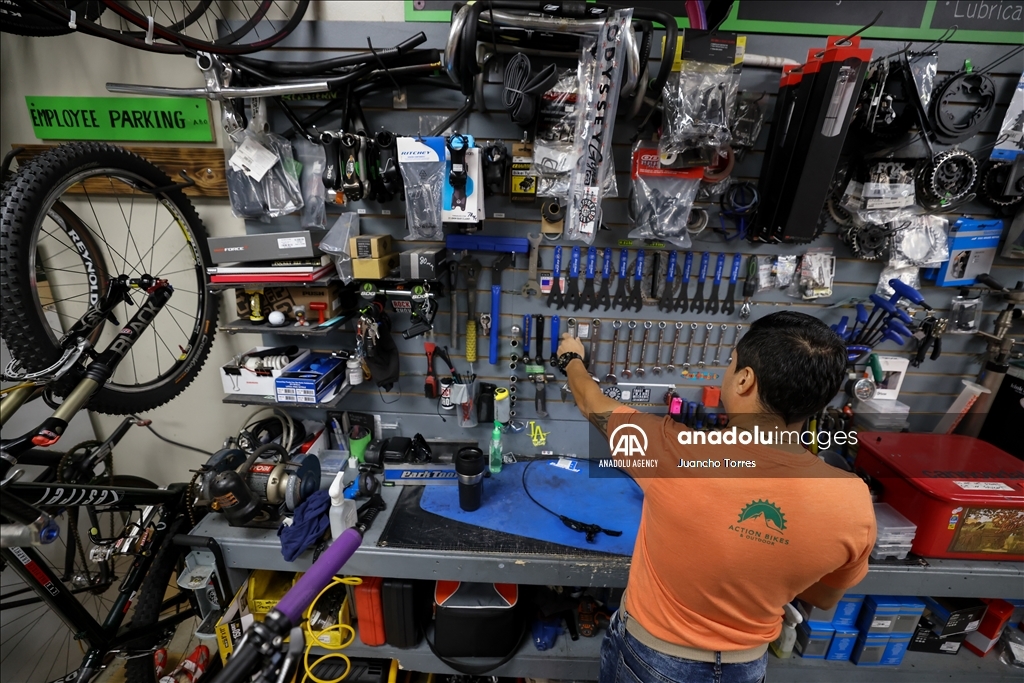 Hispanic cyclist Wilson Beltran in Port Jervis
