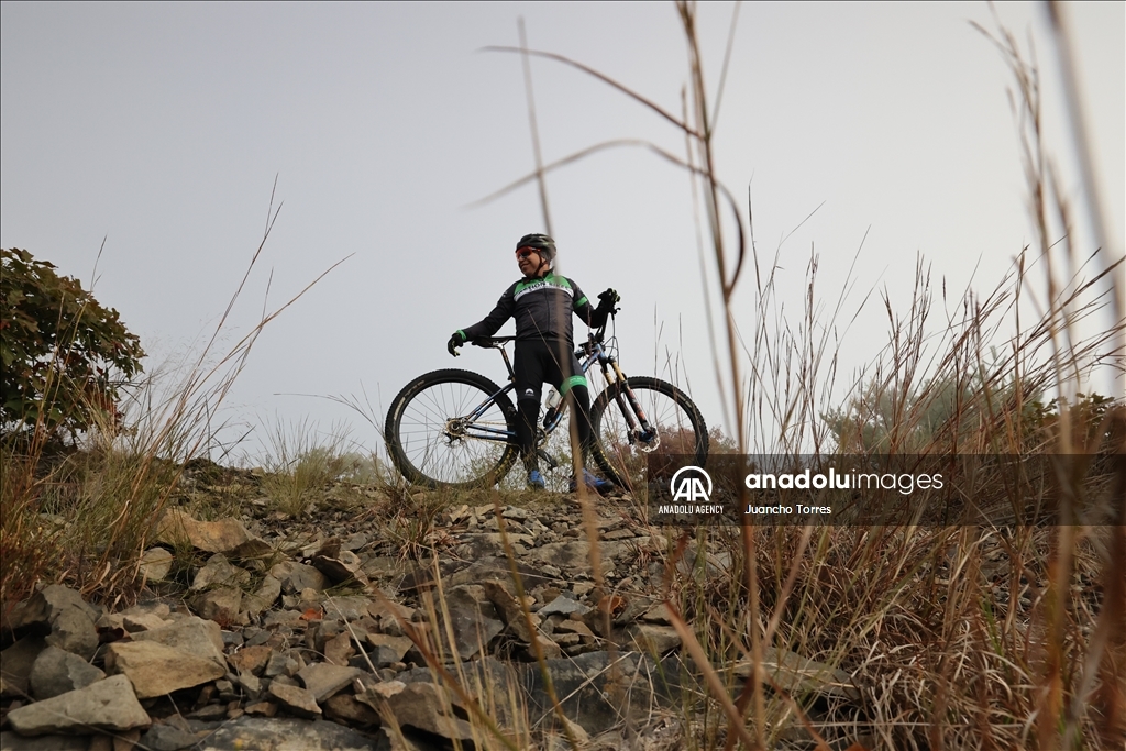 Hispanic cyclist Wilson Beltran in Port Jervis