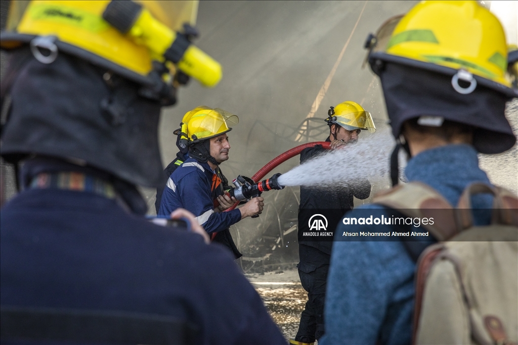لە ھەولێر ئاگر لە کۆگایەکی دار کەوتەوە