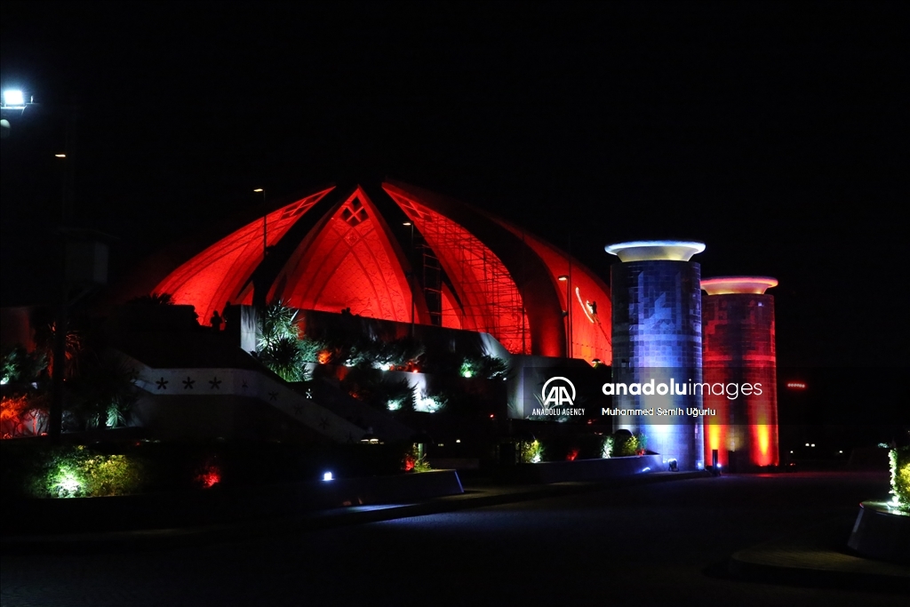 Pakistan lights up monument in red and white ahead of Turkiye's Republic Day