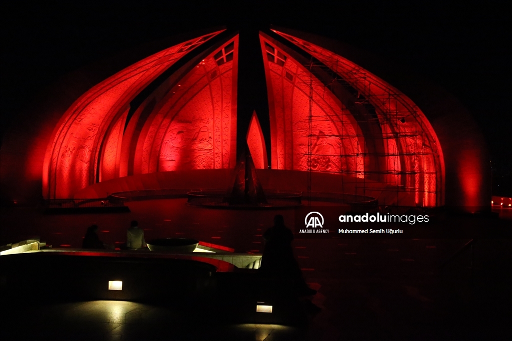 Pakistan lights up monument in red and white ahead of Turkiye's Republic Day