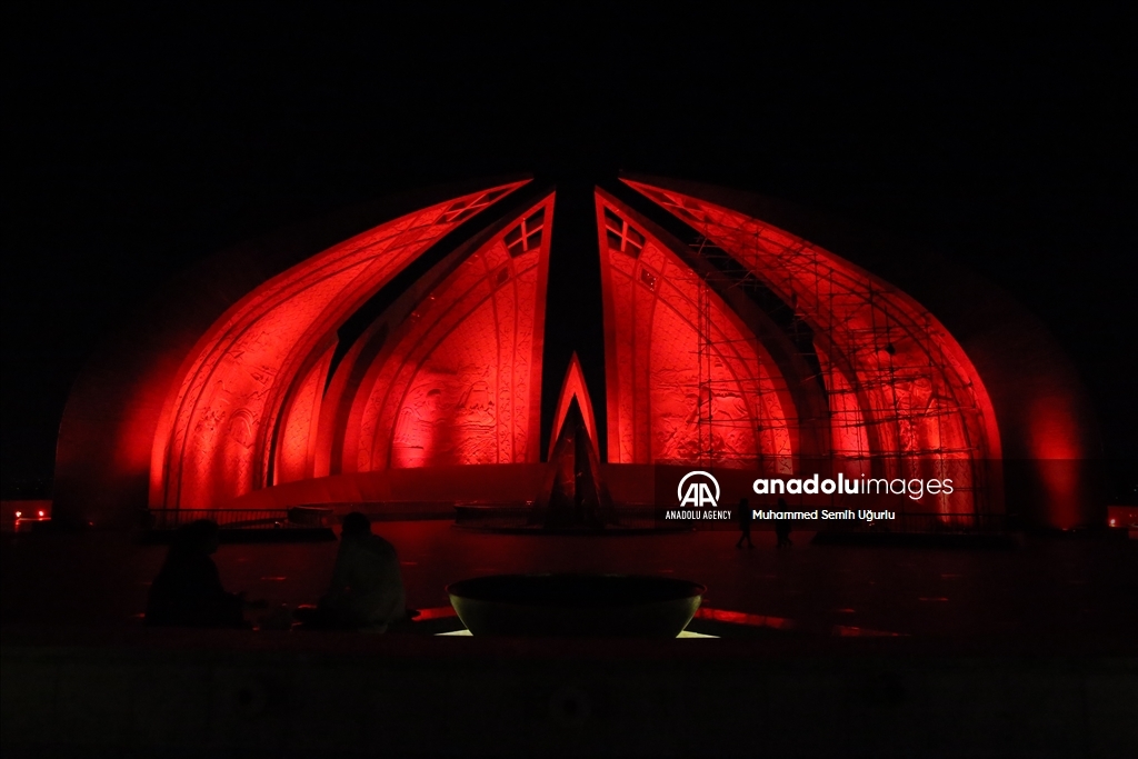 Pakistan lights up monument in red and white ahead of Turkiye's Republic Day