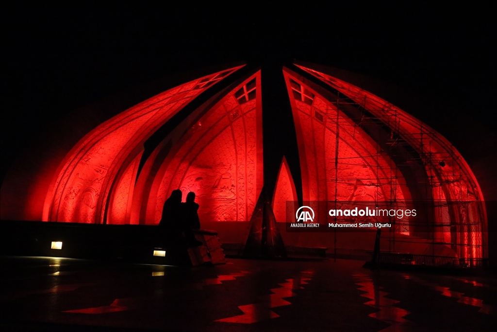 Pakistan lights up monument in red and white ahead of Turkiye's Republic Day