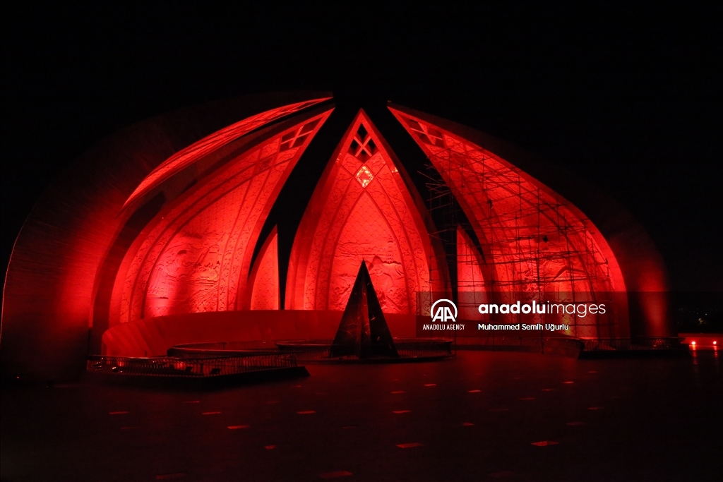 Pakistan lights up monument in red and white ahead of Turkiye's Republic Day