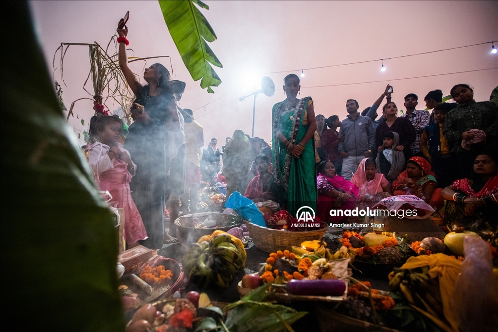 Hindistan'da "Chhath Puja" festivali
