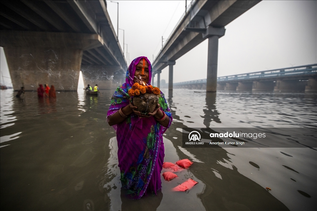 Hindistan'da "Chhath Puja" festivali