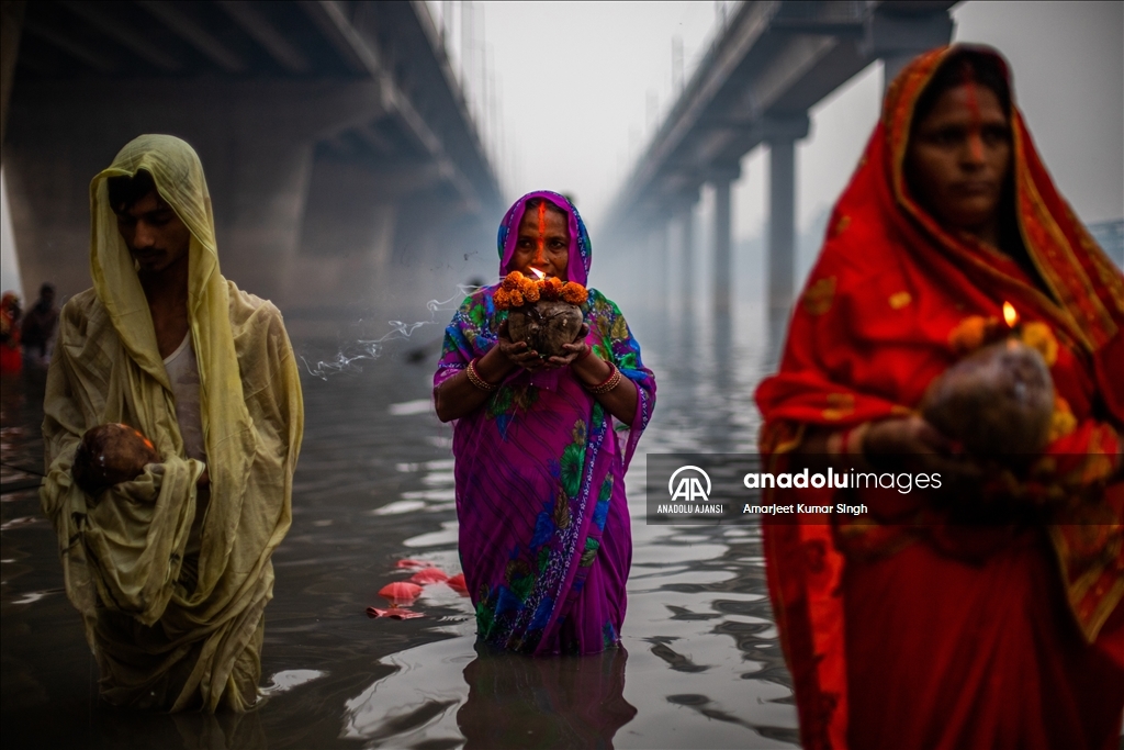 Hindistan'da "Chhath Puja" festivali