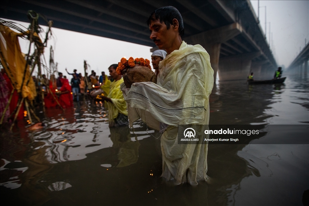 Hindistan'da "Chhath Puja" festivali