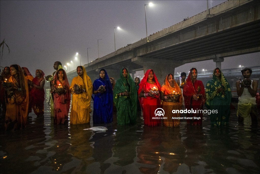 Hindistan'da "Chhath Puja" festivali