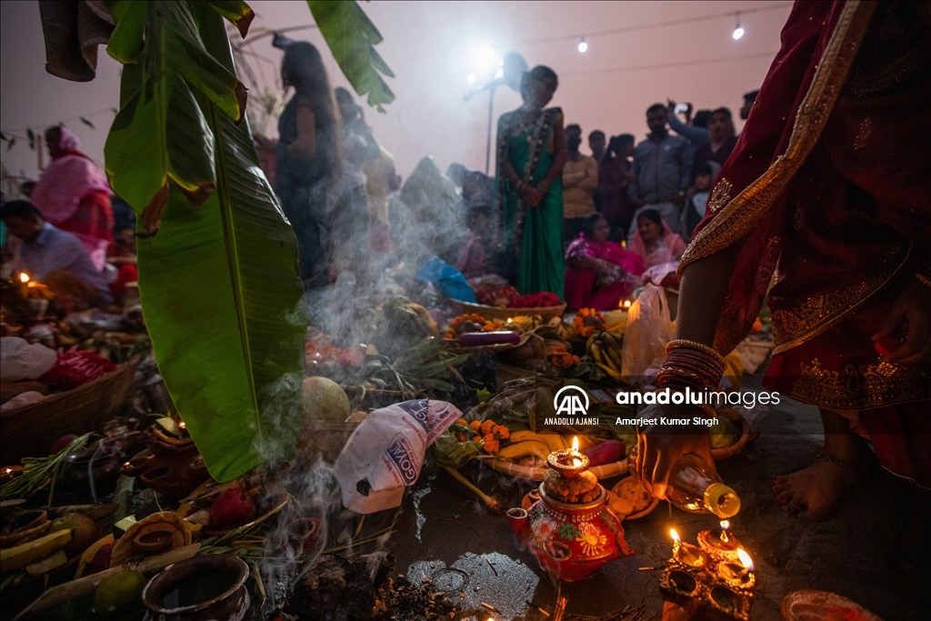Hindistan'da "Chhath Puja" festivali