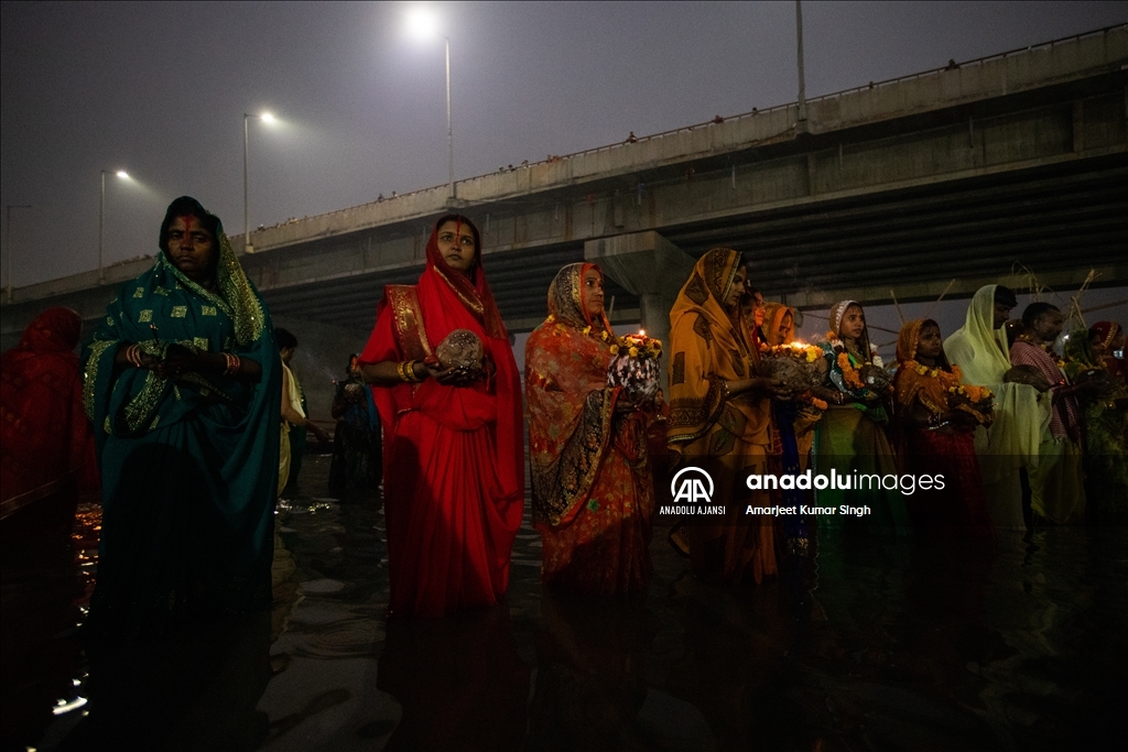 Hindistan'da "Chhath Puja" festivali