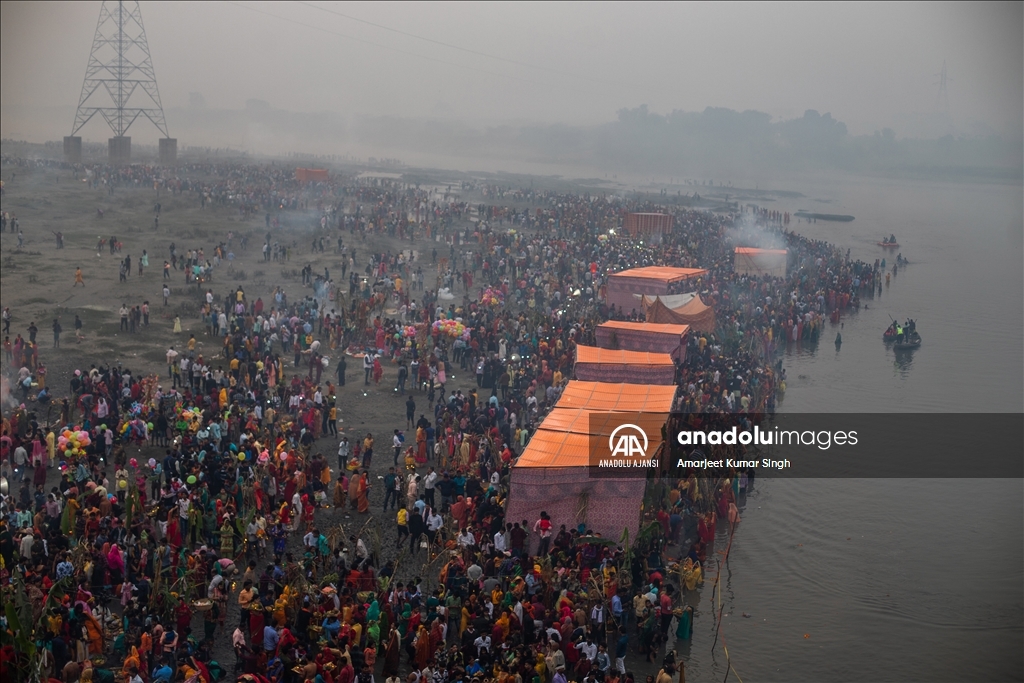 Hindistan'da "Chhath Puja" festivali