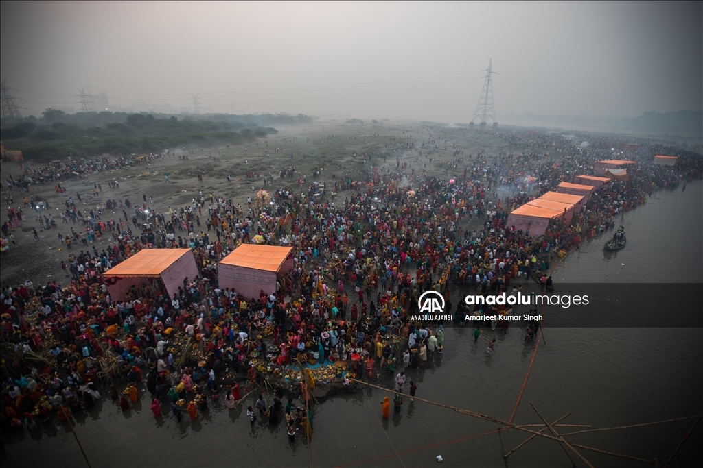 Hindistan'da "Chhath Puja" festivali