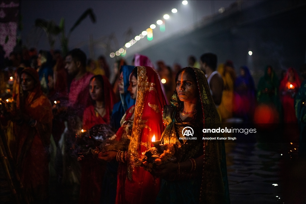 Hindistan'da "Chhath Puja" festivali