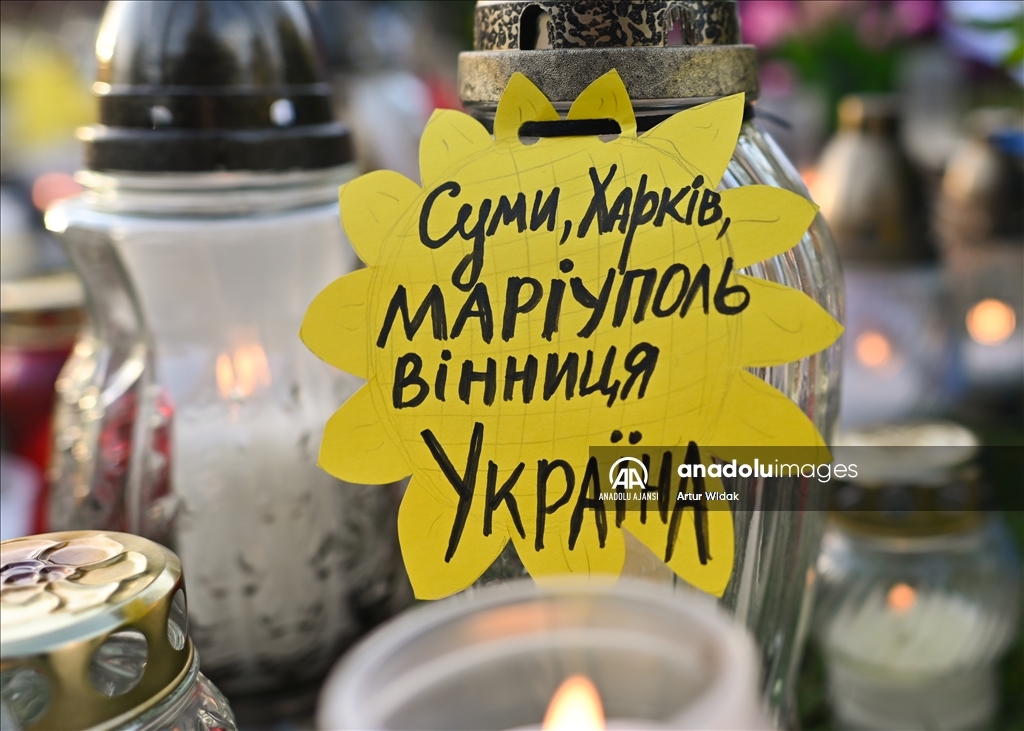 Azizler Günü'nde hayatını kaybeden Ukraynalılar, Polonya'nın Krakow kentinde anıldı