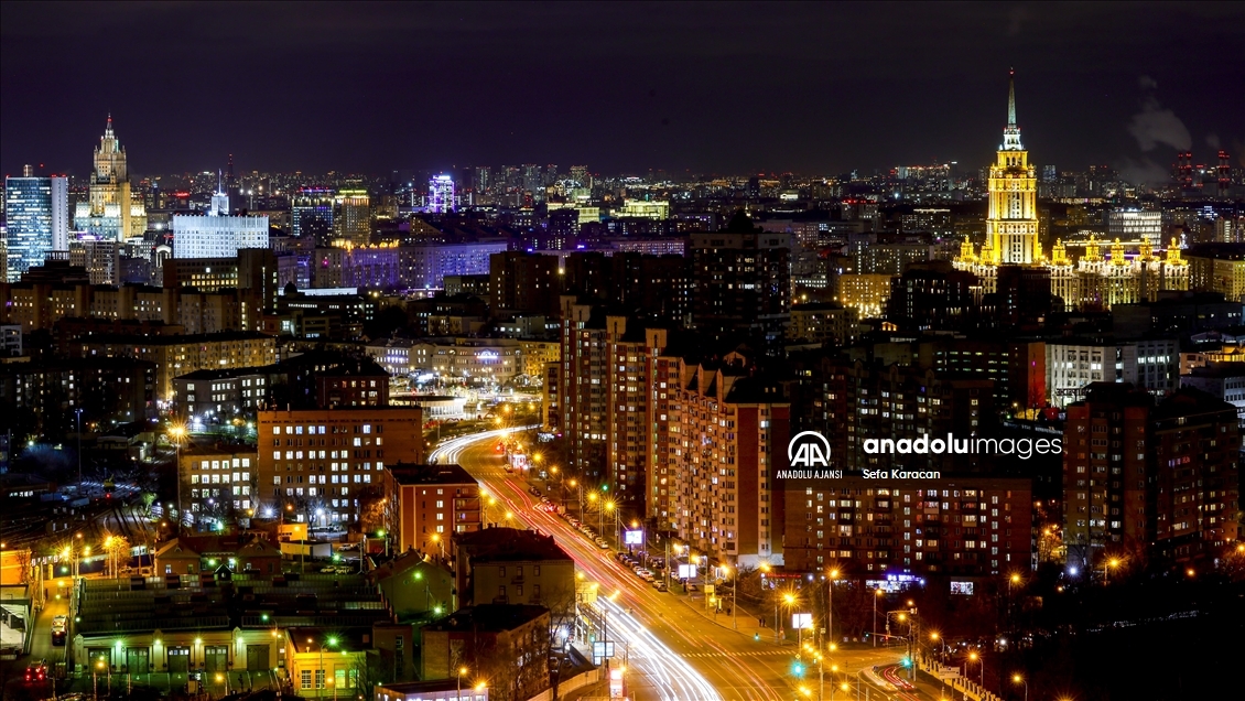 Rusya'da gece ışıklandırmaları