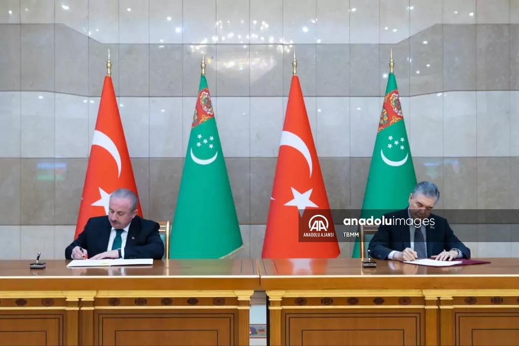 TBMM Başkanı Şentop’a Türkmenistan’da "Devlet Nişanı" takdim edildi