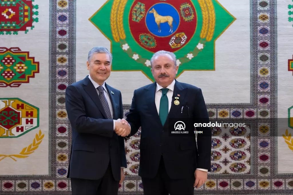 TBMM Başkanı Şentop’a Türkmenistan’da "Devlet Nişanı" takdim edildi
