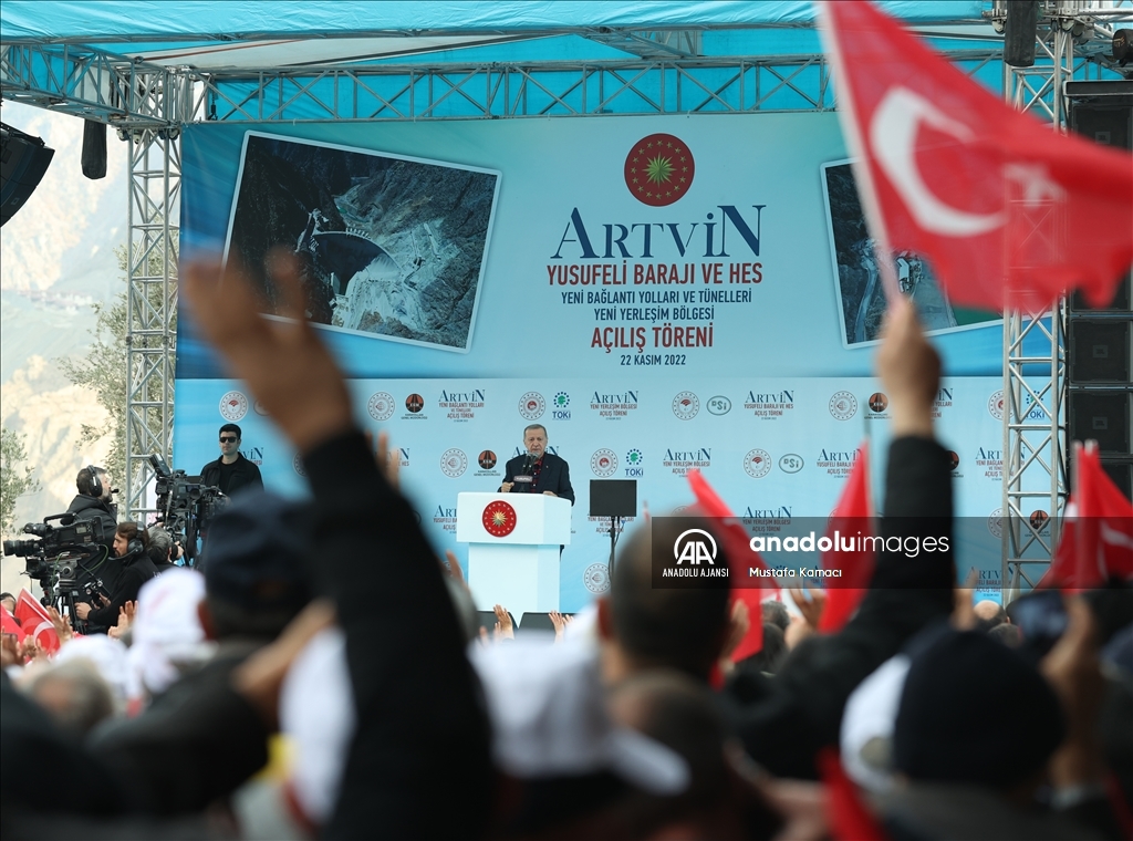 Cumhurbaşkanı Erdoğan, "Yusufeli Barajı ile Yeni Yerleşim Bölgesinin Açılış Töreni"ne katıldı