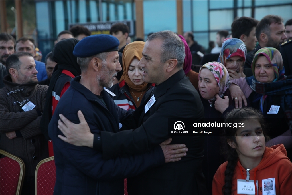 Şehit İsmail Ünal'ın cenazesi Ordu-Giresun Havalimanı'na getirildi