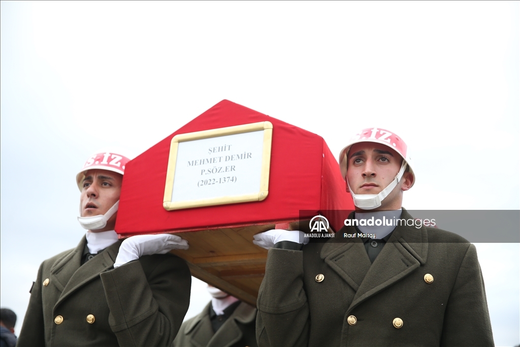 Şehit Piyade Er Mehmet Demir, Adıyaman'da son yolculuğuna uğurlandı