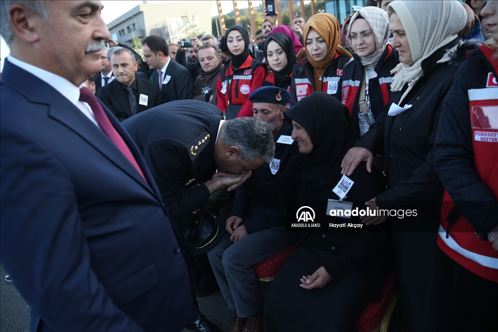 Şehit İsmail Ünal'ın cenazesi Ordu-Giresun Havalimanı'na getirildi