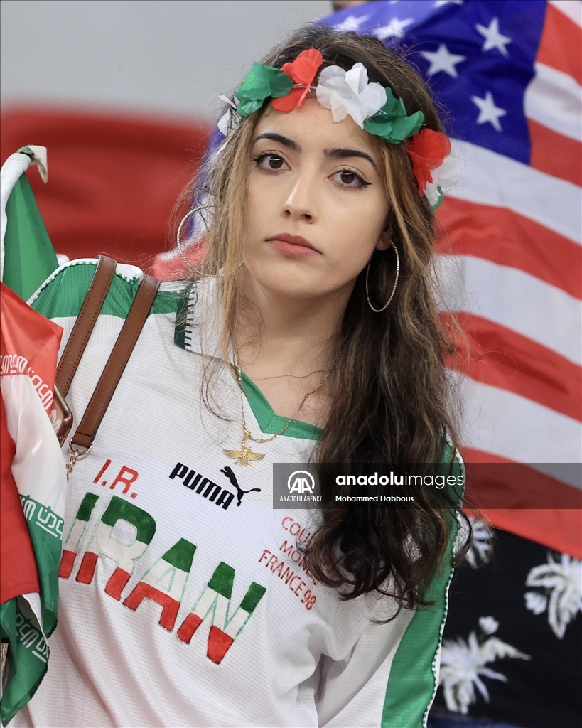 هواداران تیمهای ملی فوتبال ایران و آمریکا در جام جهانی قطر