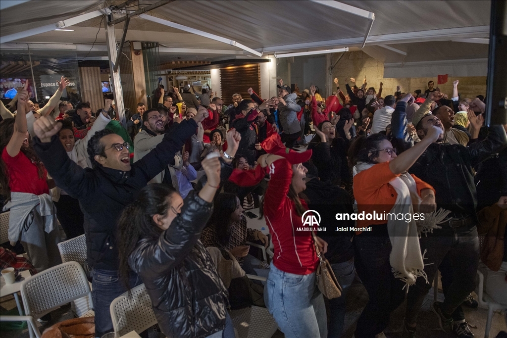Fas'ın çeyrek finale yükselmesi başkent Rabat'ta coşkuyla kutlandı