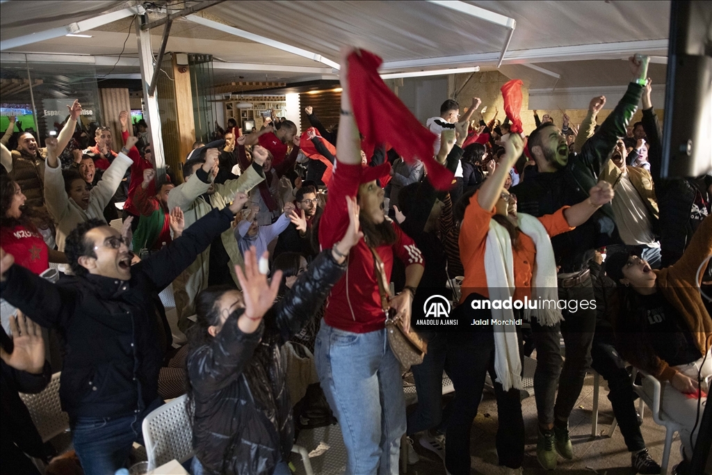 Fas'ın çeyrek finale yükselmesi başkent Rabat'ta coşkuyla kutlandı