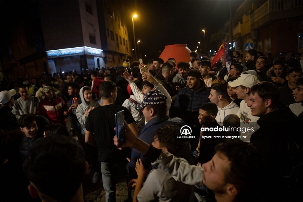 Fas'ın çeyrek finale yükselmesi İspanya'nın Cartagena kentinde coşkuyla kutlandı
