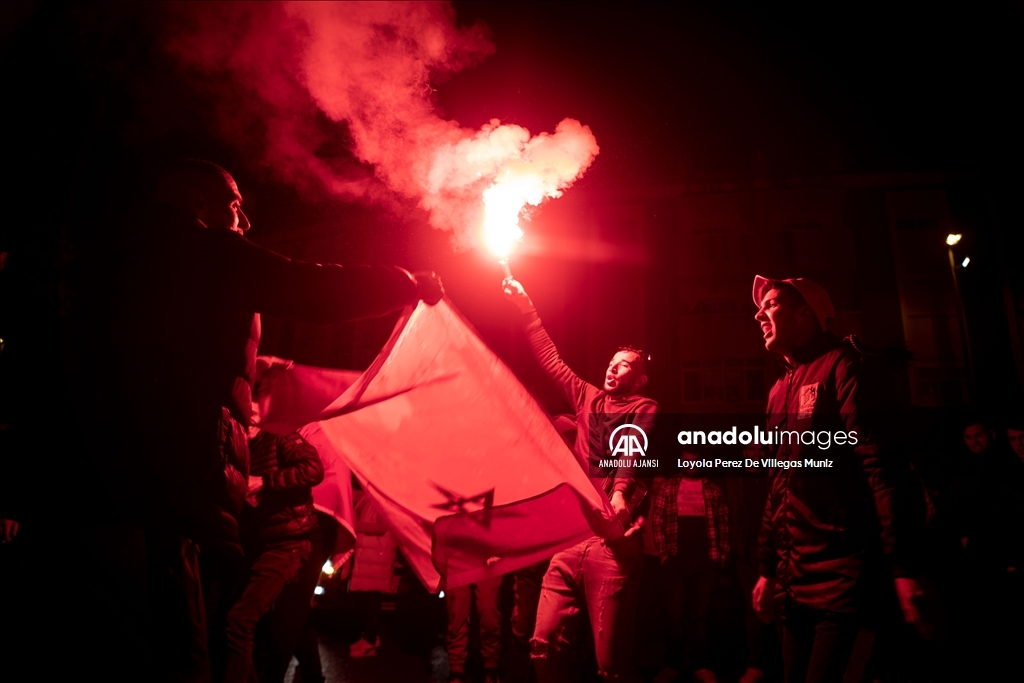 Fas'ın çeyrek finale yükselmesi İspanya'nın Cartagena kentinde coşkuyla kutlandı