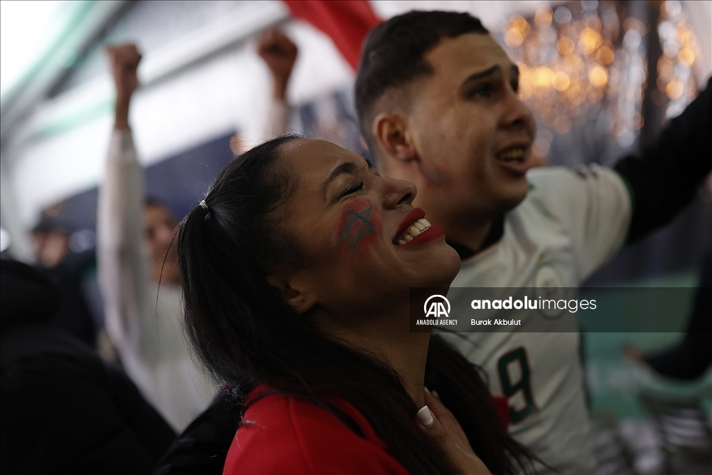 شادی خیابانی مردم مراکش پس از شکست اسپانیا در جام جهانی