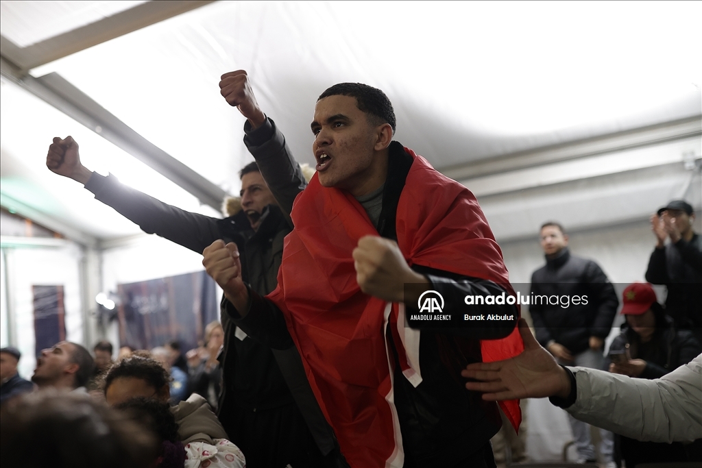 شادی خیابانی مردم مراکش پس از شکست اسپانیا در جام جهانی