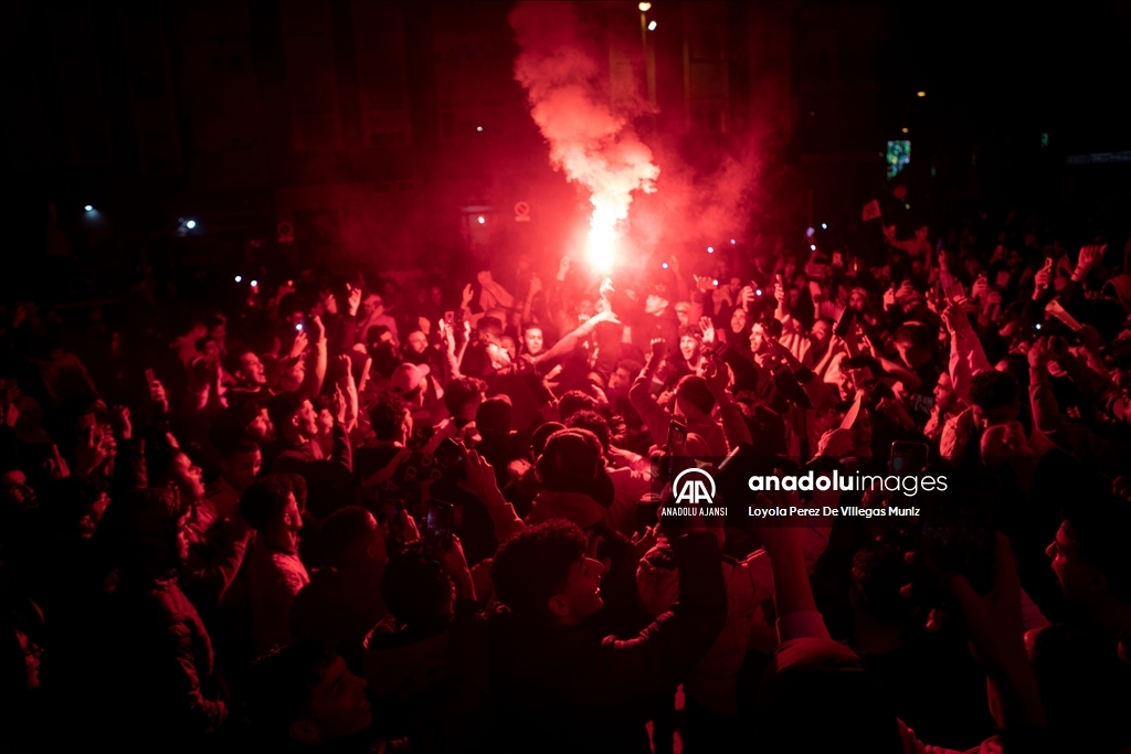 Fas'ın çeyrek finale yükselmesi İspanya'nın Cartagena kentinde coşkuyla kutlandı