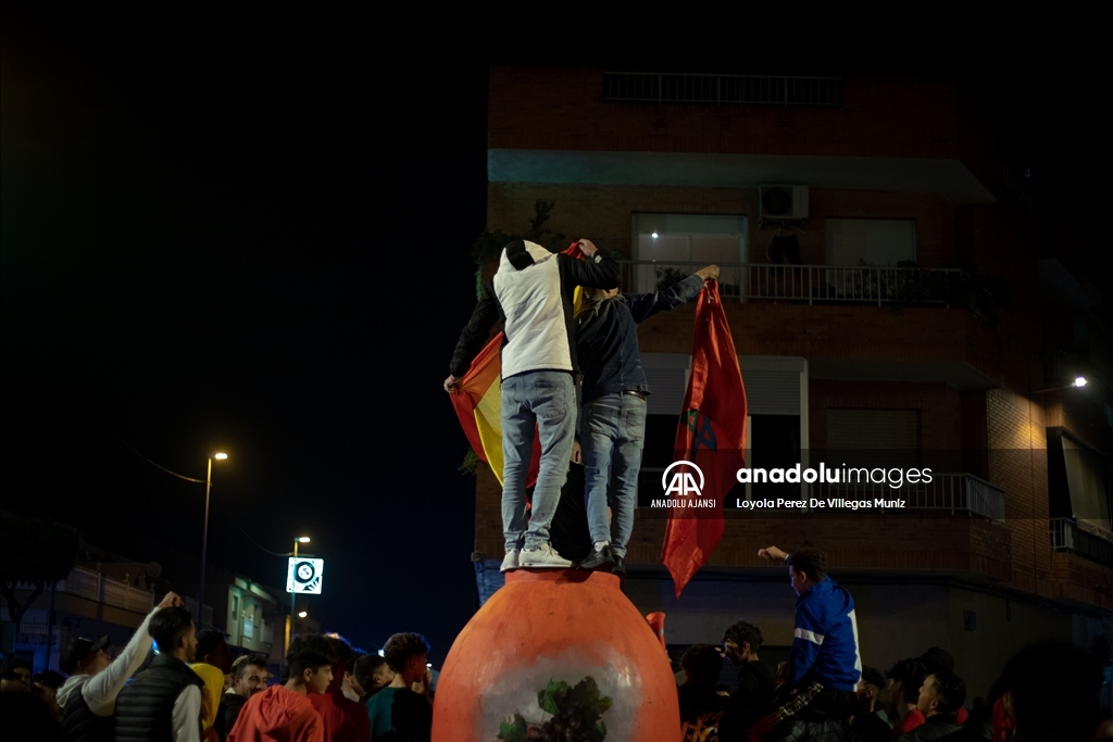 Fas'ın çeyrek finale yükselmesi İspanya'nın Cartagena kentinde coşkuyla kutlandı