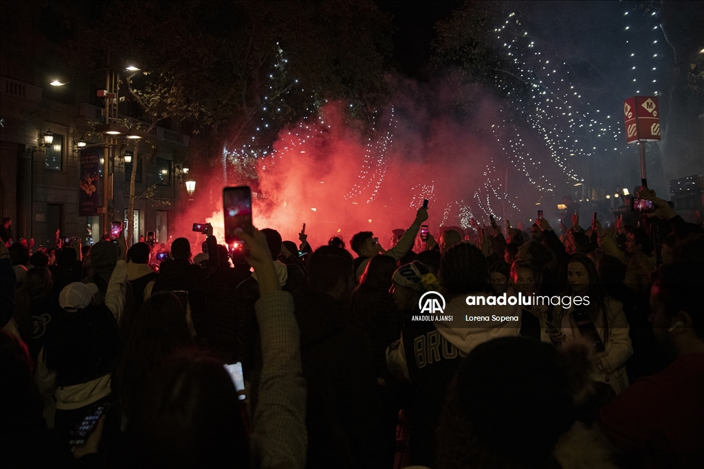 Fas'ın çeyrek finale yükselmesi Barselona'da coşkuyla kutlandı