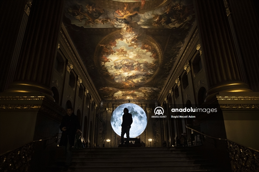 Luke Jerram's artwork "Museum of the Moon" on display in London