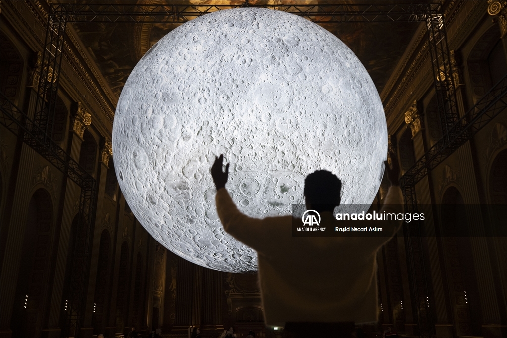 Luke Jerram's artwork "Museum of the Moon" on display in London