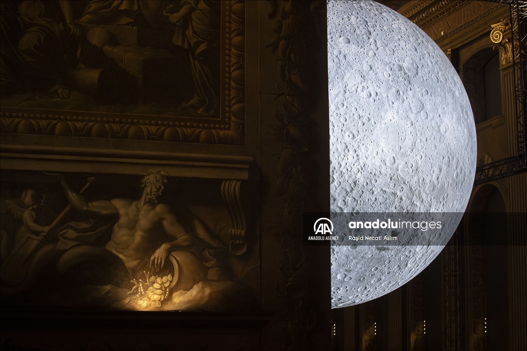 Luke Jerram's artwork "Museum of the Moon" on display in London